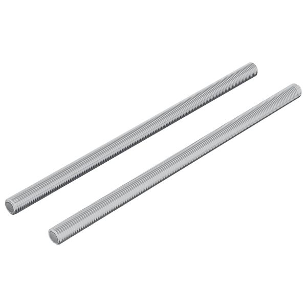 vidaXL G&auml;ngade st&auml;nger 2 pcs Silver M6 x 120 mm Metall