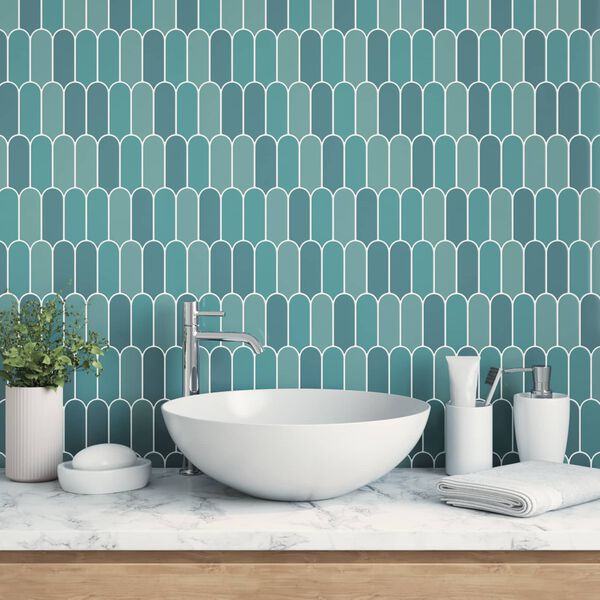 vidaXL Dekorativa klisterm&auml;rken 10 pcs Bl&aring; 30 x 30 x 0,8 cm