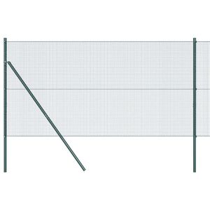 vidaXL Svetsat tr&aring;dgaller markf&auml;ste 100 x 1 m PVC-belagda st&aring;l Gr&ouml;n