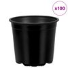 vidaXL Blomkruka 100 pcs Svart &Oslash; 15 x 13 cm Plast