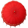 vidaXL Balinesisk Parasol R&ouml;d 215 x 215 x 260 cm Bomull