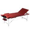 R&ouml;d hopf&auml;llbar 3-sektions massageb&auml;nk med aluminium ram