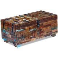 vidaXL Kistbord massivt återvunnet trä 80x40x35 cm