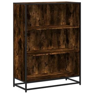 vidaXL Bokhylla r&ouml;kf&auml;rgad ek 80,5x35x107,5 cm konstruerat tr&auml;