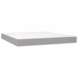 vidaXL Pocketres&aring;rmadrass medium ljusgr&aring; 180x200x20 cm tyg