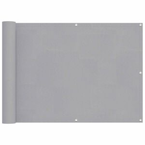 vidaXL Balkong Sk&auml;rm Ljusgr&aring; 75 x 200 cm PU-belagt oxford alu