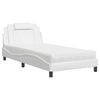 vidaXL Bed "Viana" with Mattress White 100x200 cm Faux Leather