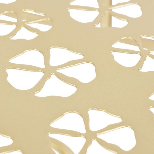 vidaXL Sidobord vintage stil halvrunt metall 72x36x74 cm guld