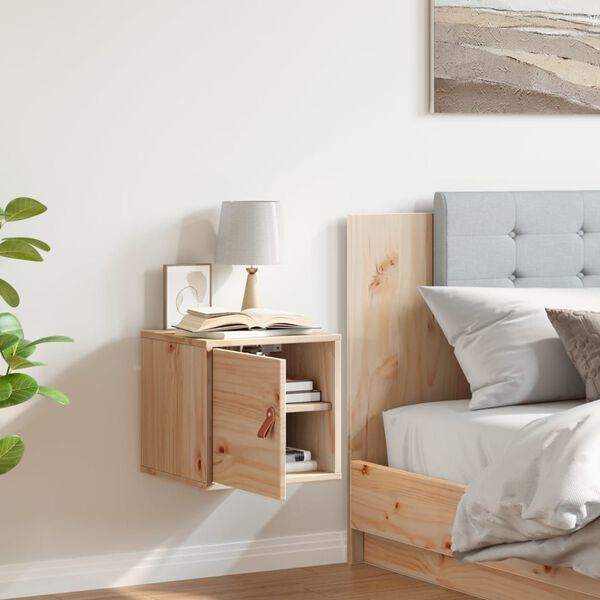 vidaXL V&auml;ggsk&aring;p 31,5x30x30 cm massivt tr&auml; furu