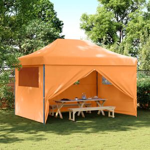 vidaXL Pop-Up hopf&auml;llbart partyt&auml;lt med 4 sidov&auml;ggar ORANGE