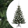 vidaXL Konstgjord julgran med julkulor 120 cm 150 LED-lampor Varmvit