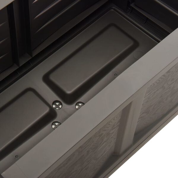 vidaXL Blomlåda grå 80x42,5x42 cm PP