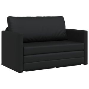 vidaXL Soffs&auml;ng Svart 124 x 71 x 78 cm Konstl&auml;der