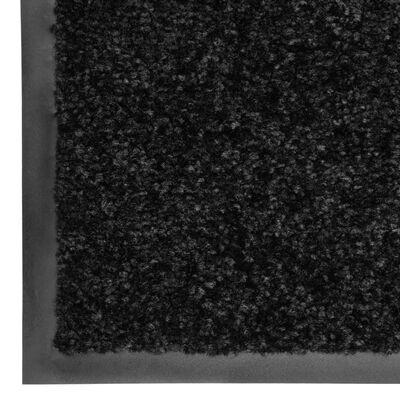 vidaXL Dörrmatta tvättbar svart 120x180 cm