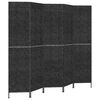 vidaXL Rumsavdelare 5 paneler svart 205x180 cm vattenhyacint