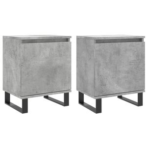 vidaXL S&auml;ngbord 2 st betonggr&aring; 40x30x50 cm konstruerat tr&auml;