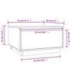 vidaXL Soffbord vit 55x56x32 cm massiv furu