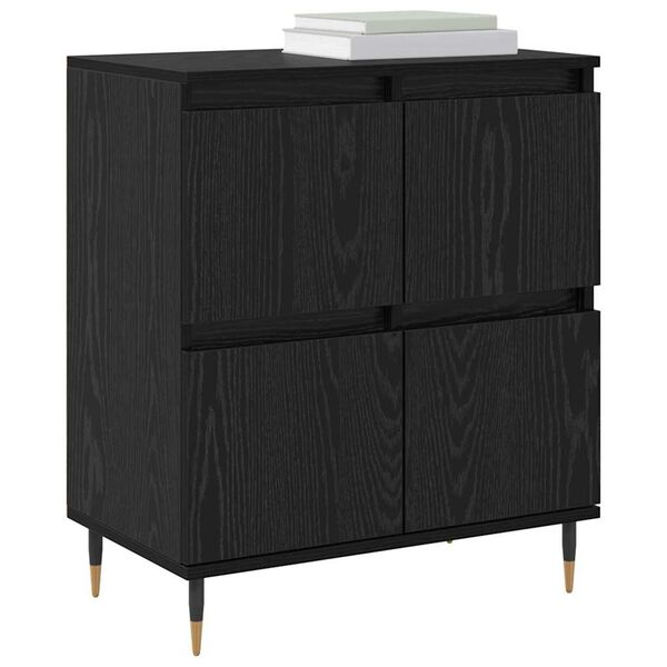vidaXL Sideboard Svart Ek 60 x 35 x 70 cm