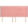 vidaXL S&auml;nggavel med kanter rosa 203x16x118/128 cm sammet