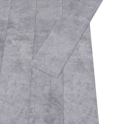 vidaXL Golvbrädor PVC 4,46 m² 3 mm självhäftande cementgrå