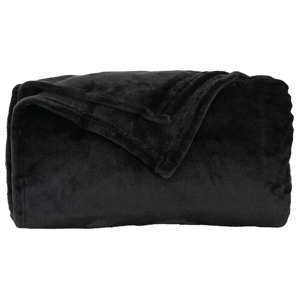 vidaXL Kastfilt Svart 220 x 240 cm Fleece