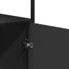 vidaXL H&ouml;gsk&aring;p svart 35,5x35x139 cm konstruerat tr&auml; och metall