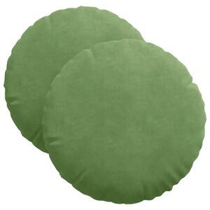 vidaXL Sittkuddar 2 st Ljusgr&ouml;n &Oslash; 40 x 13 cm Sammet