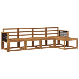 vidaXL Utomhussoffset 5 pcs Naturlig Massivt Akaciatr&auml;