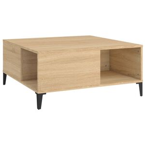 vidaXL Soffbord sonoma-ek 80x80x36,5 cm konstruerat tr&auml;