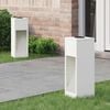 vidaXL Solcell LED-vägbelysning 2 pcs Vit Kallvalsat stål