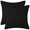 vidaXL Kudd&ouml;verdrag 2 st HOUTEN Svart 70 x 70 cm Boucl&eacute;