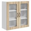 vidaXL V&auml;ggglasf&ouml;rr&aring;d LUCCA Sonoma-ek 80 x 31 x 80 cm Konstruerat tr&auml;