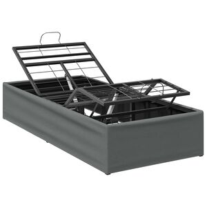 vidaXL Elektrisk Justerbar S&auml;ng Ram M&ouml;rkgr&aring; 200 x 80 x 33,5 cm St&aring;l