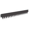 vidaXL Kant f&ouml;r gr&auml;smatta 20 pcs 103 x 15 cm metall Svart