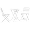 vidaXL Tr&auml;dg&aring;rds Bistro Set 3 st Vit St&aring;l