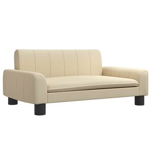 vidaXL Barnsoffa gr&auml;ddvit 70x45x30 cm tyg
