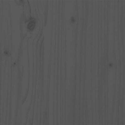 vidaXL Sängram grå massivt trä 90x200 cm