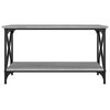 vidaXL Soffbord grå sonoma 80x45x45 cm konstruerat trä och järn