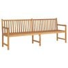 vidaXL Tr&auml;dg&aring;rdsb&auml;nk 228 cm massiv teak