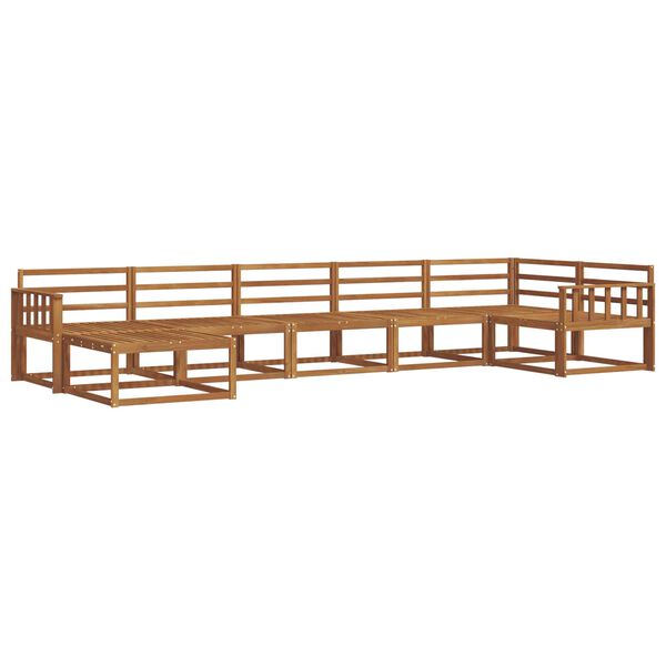 vidaXL Utomhussoffset 7 pcs Naturf&auml;rg Massivt Akaciatr&auml;