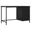 vidaXL Skrivbord med l&aring;dor industriell svart 120x55x75 cm st&aring;l
