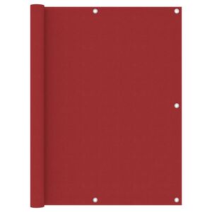 vidaXL Balkongsk&auml;rm r&ouml;d 120x500 cm oxfordtyg