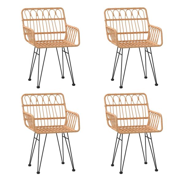 vidaXL Matgrupp för trädgården 5 delar konstrottning