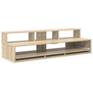 vidaXL Studio skrivbord Sonoma-ek 130 x 42,5 x 36 cm Konstruerat tr&auml;