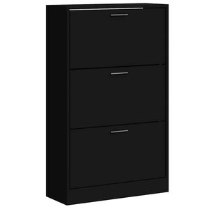 vidaXL Skosk&aring;p svart 63x24x103 cm konstruerat tr&auml;