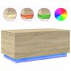 vidaXL Soffbord med LED sonoma-ek 90x50x40 cm
