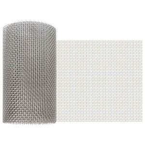 vidaXL N&auml;tduk 20 x 500 cm 6 Mesh Rostfritt st&aring;l 201 Silver