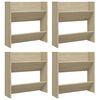 vidaXL V&auml;ggmonterat skost&auml;ll 4 st sonoma-ek 60x18x60cm konstruerat tr&auml;