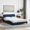 vidaXL Bed Frame with Headboard "Dover" Blue 120x200 cm Fabric