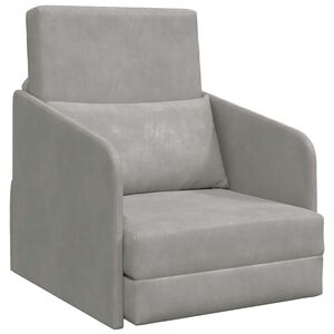 vidaXL Soffs&auml;ng Ljusgr&aring; 65 x 80 x 83 cm Sammet